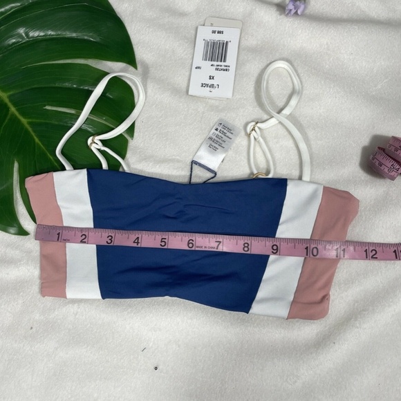 NWT‎ L Space [ SZ XS ] Rebel Bandeau Bikini Top Indigo Primrose Blue - Picture 6 of 12